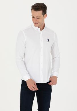 Erkek Beyaz Uzun Kollu Basic Gömlek - 50277310008