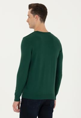 Erkek Yeşil Basic Kazak - 50269003019