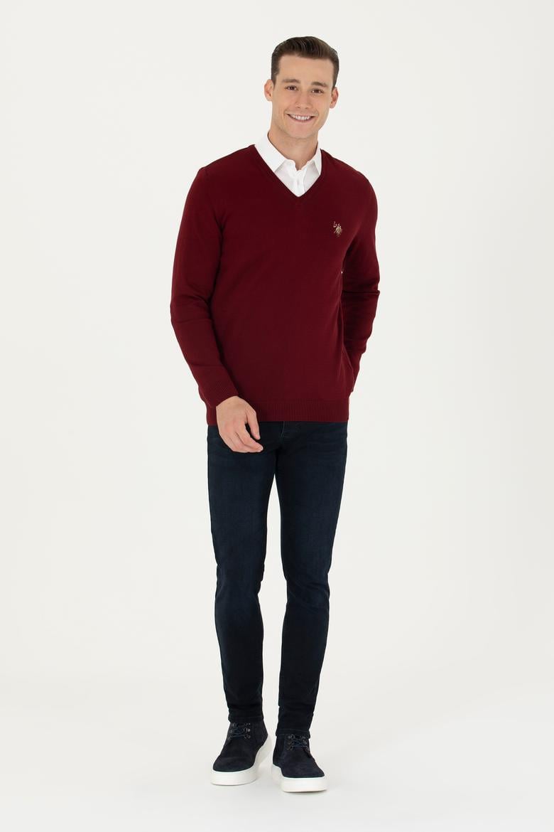 Erkek Bordo Basic Kazak - 50269006035