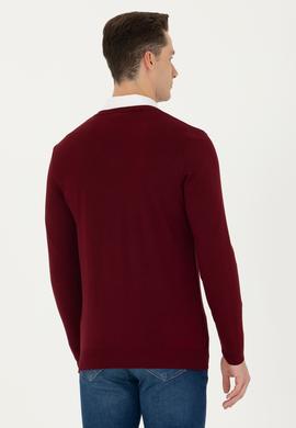 Erkek Bordo Basic Kazak - 50269004036