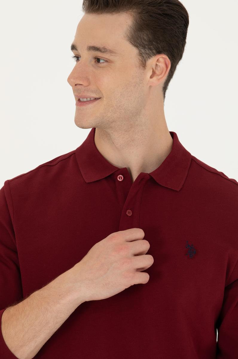 Erkek Bordo Basic Sweatshirt