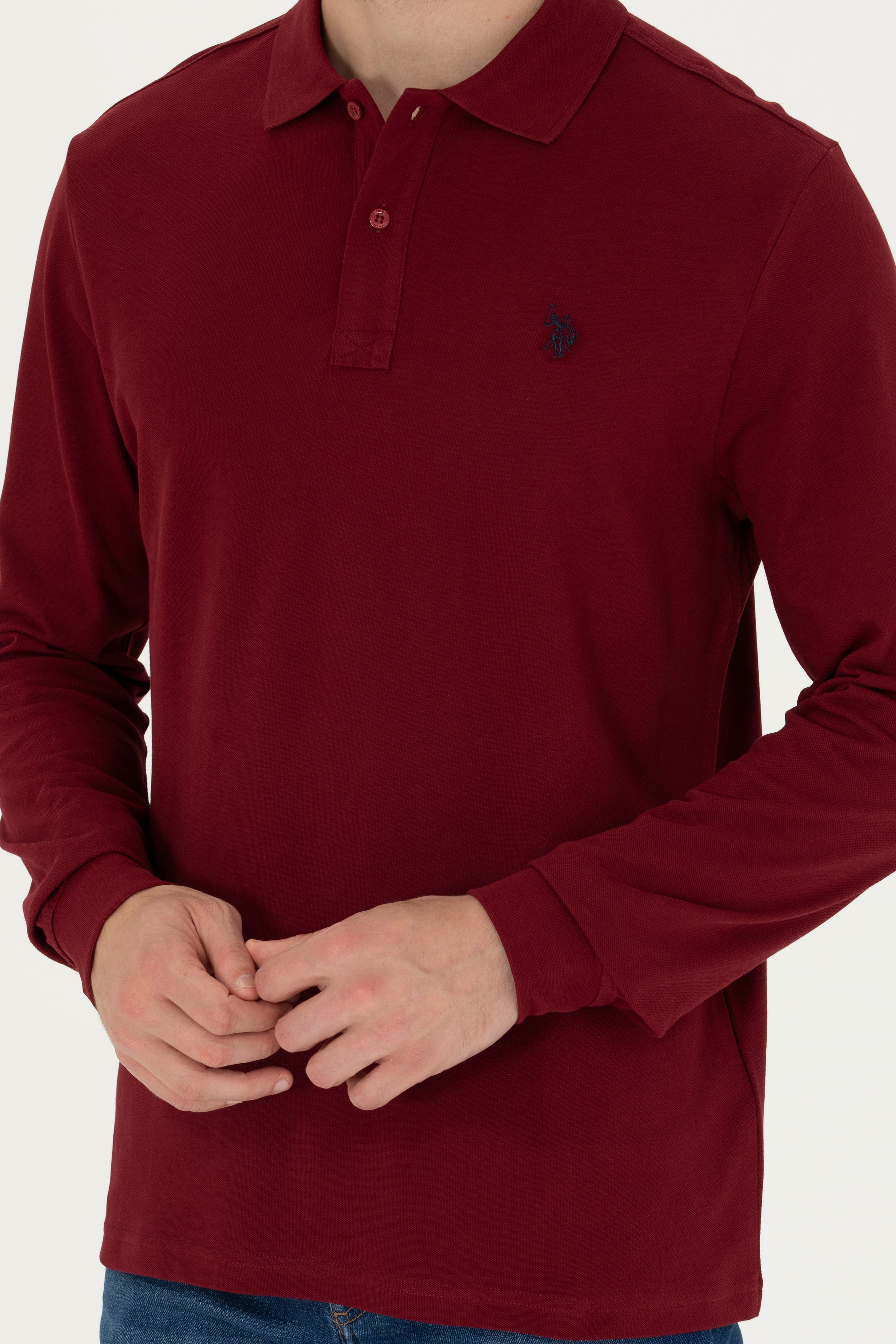 Erkek Bordo Basic Sweatshirt
