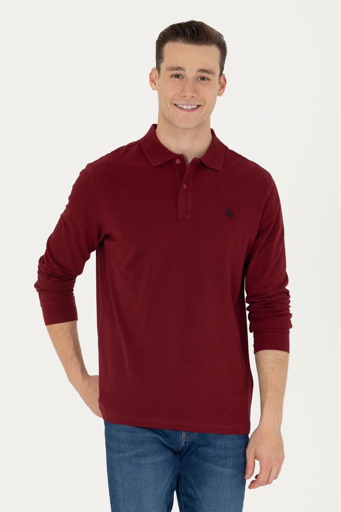 Erkek Bordo Basic Sweatshirt
