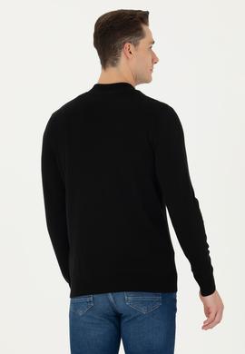 Erkek Siyah Basic Triko Hırka - 50269410010