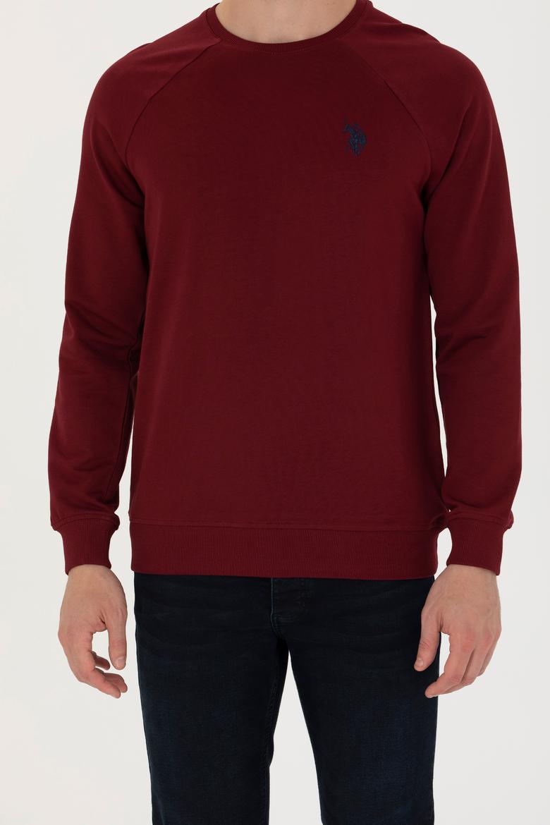 Erkek Bordo Basic Sweatshirt - 50274090023