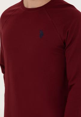 Erkek Bordo Basic Sweatshirt - 50274090023