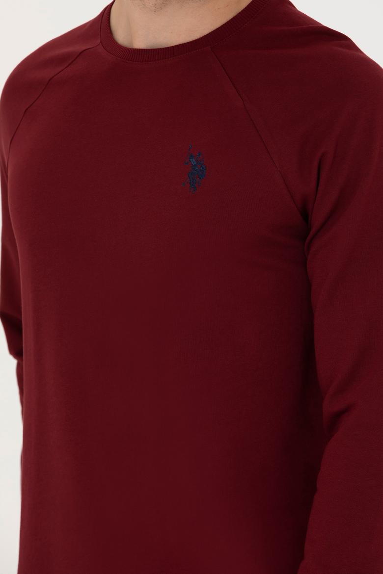 Erkek Bordo Basic Sweatshirt - 50274090023