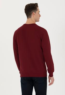 Erkek Bordo Basic Sweatshirt - 50274090023