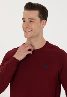 Erkek Bordo Basic Sweatshirt - 50274090023