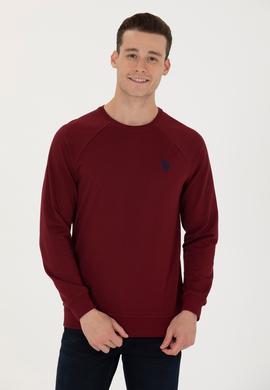 Erkek Bordo Basic Sweatshirt - 50274090023