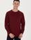 Erkek Bordo Basic Sweatshirt