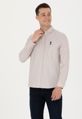 Erkek Taş Uzun Kollu Basic Gömlek - 50277310059