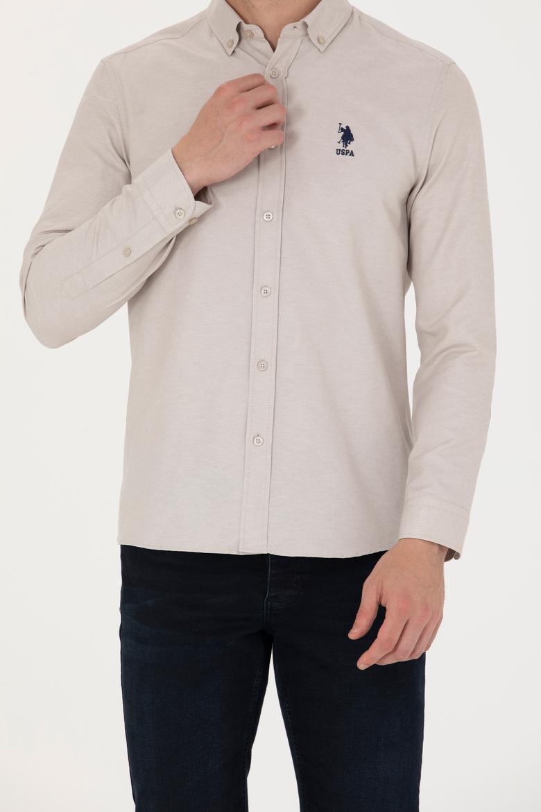 Erkek Taş Uzun Kollu Basic Gömlek - 50277310059