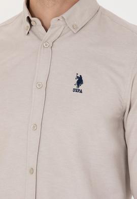 Erkek Taş Uzun Kollu Basic Gömlek - 50277310059