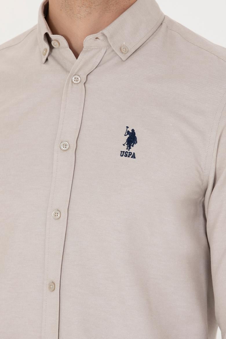 Erkek Taş Uzun Kollu Basic Gömlek - 50277310059