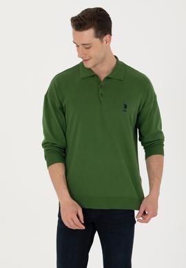 Erkek Yeşil Basic Kazak - 50275845037