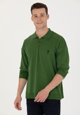 Erkek Yeşil Basic Kazak - 50275845037