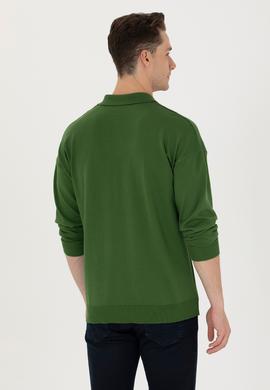 Erkek Yeşil Basic Kazak - 50275845037