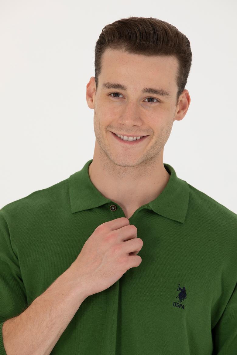 Erkek Yeşil Basic Kazak - 50275845037