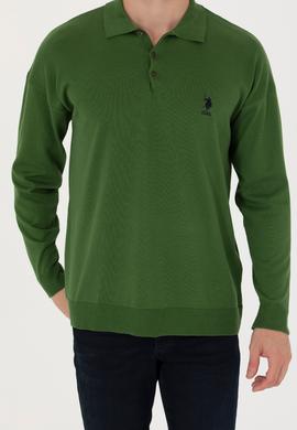 Erkek Yeşil Basic Kazak - 50275845037