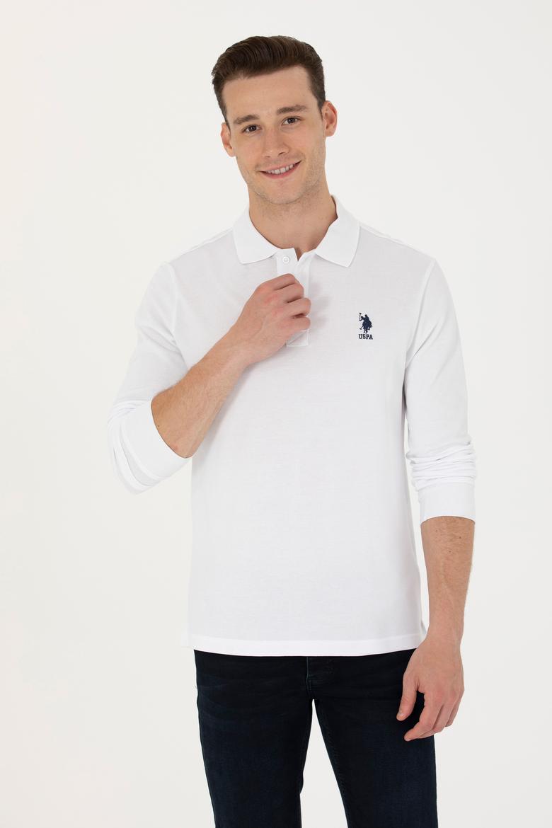 Erkek Beyaz Basic Sweatshirt