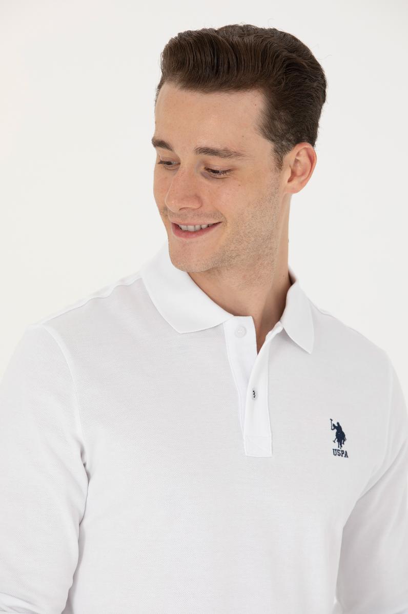 Erkek Beyaz Basic Sweatshirt