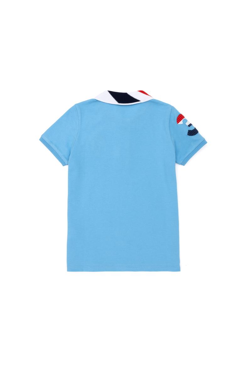 Erkek Çocuk Turkuaz Basic Polo Yaka Tişört - 50263006133