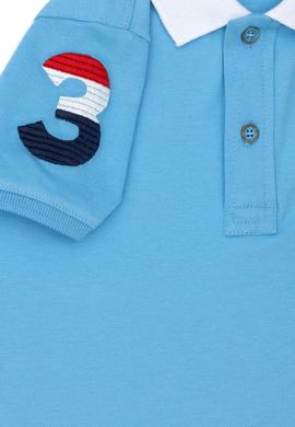 Erkek Çocuk Turkuaz Basic Polo Yaka Tişört - 50263006133