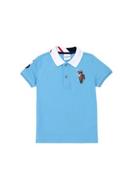 Erkek Çocuk Turkuaz Basic Polo Yaka Tişört - 50263006133