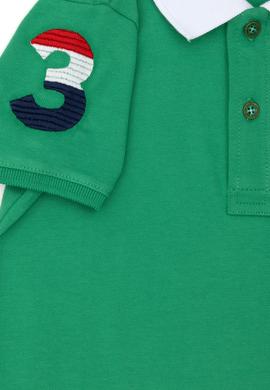 Erkek Çocuk Yeşil Basic Polo Yaka Tişört - 50263006218