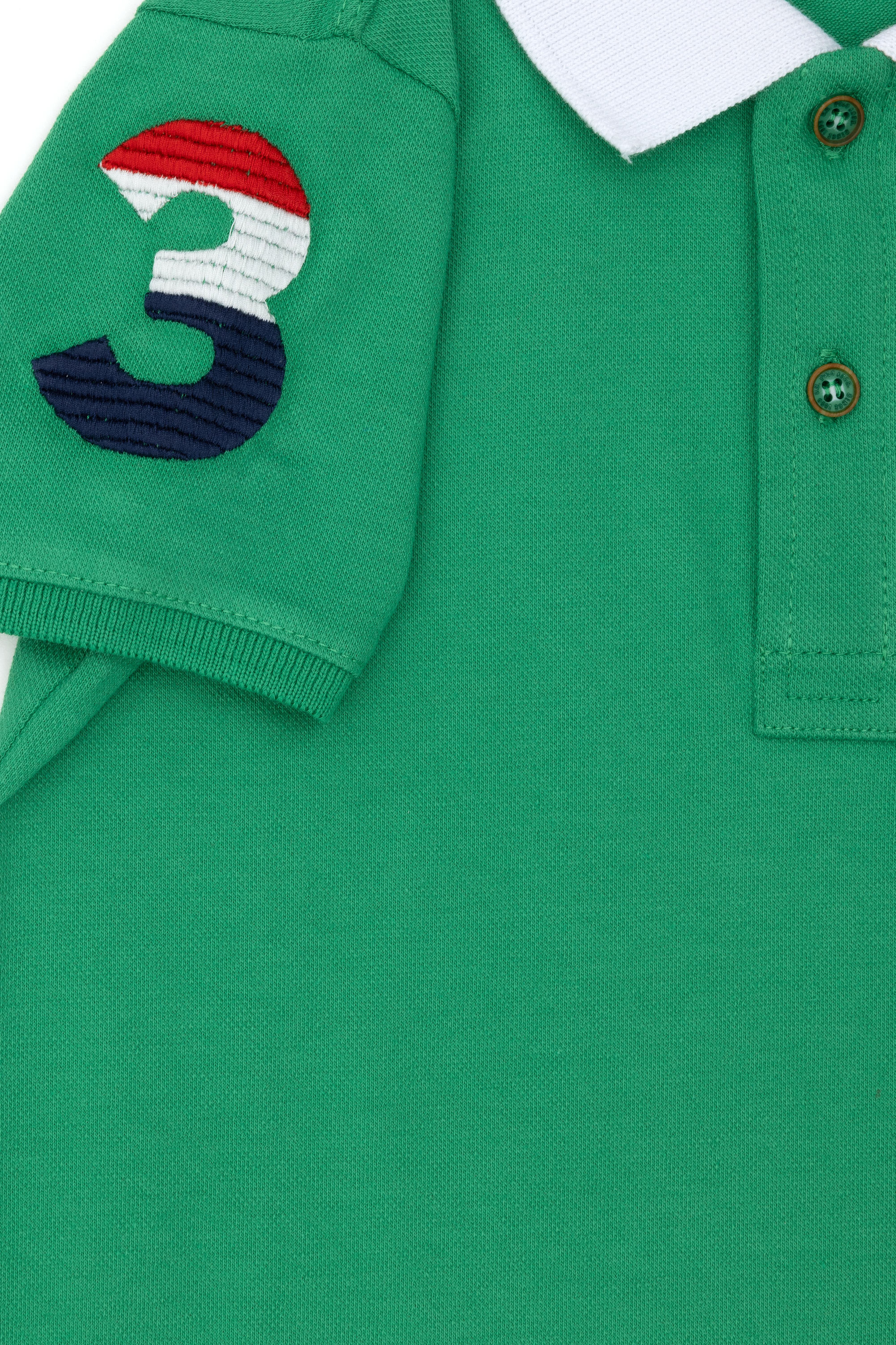 Erkek Çocuk Yeşil Basic Polo Yaka Tişört - Image 4