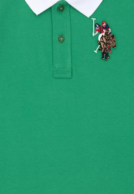 Erkek Çocuk Yeşil Basic Polo Yaka Tişört - 50263006218
