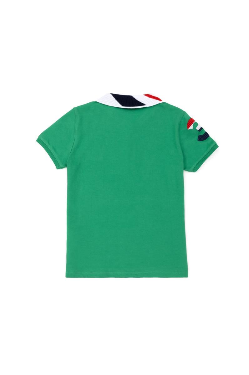 Erkek Çocuk Yeşil Basic Polo Yaka Tişört