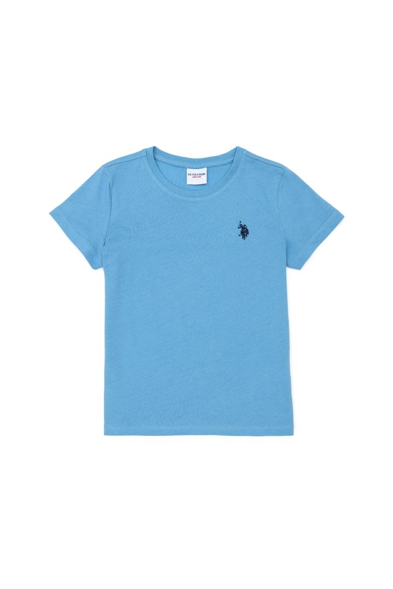 Çocuk Turkuaz Bisiklet Yaka Tişört