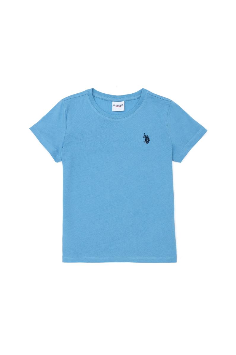 Çocuk Turkuaz Bisiklet Yaka Tişört