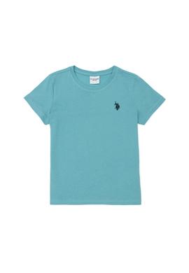 Çocuk Mint Bisiklet Yaka Tişört - 50263194056