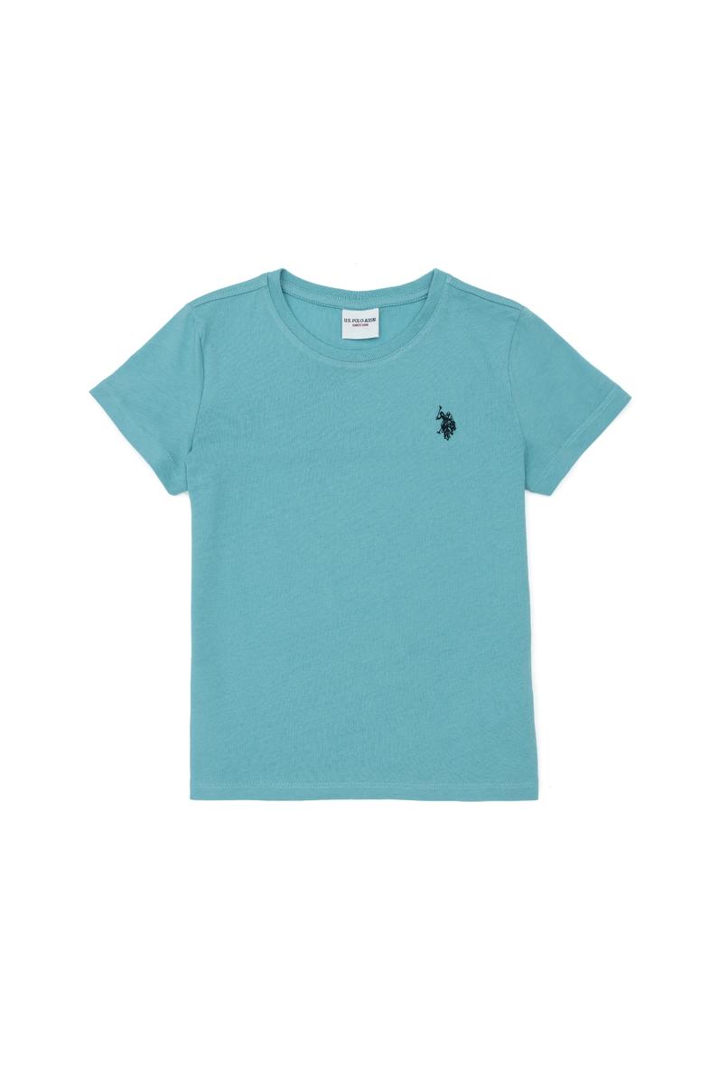 Çocuk Mint Bisiklet Yaka Tişört