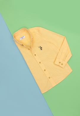 Erkek Çocuk Sarı Uzun Kollu Basic Gömlek - 50263107183