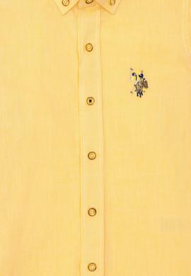 Erkek Çocuk Sarı Uzun Kollu Basic Gömlek - 50263107183