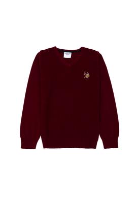 Erkek Çocuk Bordo Basic V Yaka Kazak - 50269036012