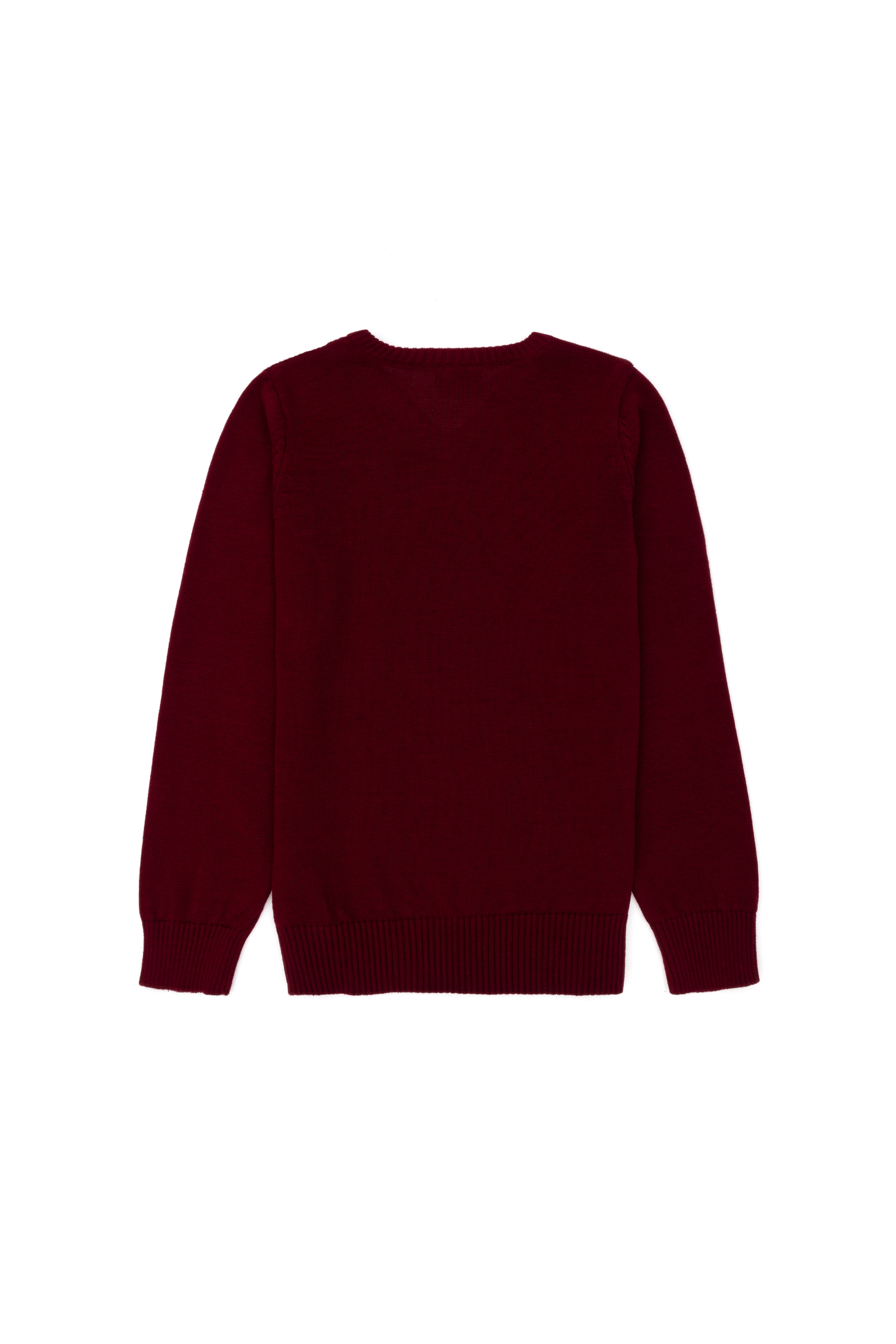 Erkek Çocuk Bordo Basic V Yaka Kazak - Image 2