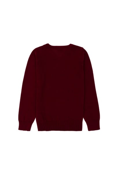 Erkek Çocuk Bordo Basic V Yaka Kazak