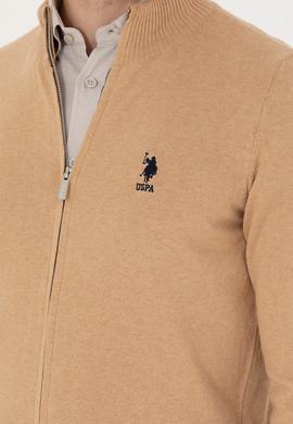 Erkek Kum Melanj Basic Triko Hırka - 50275842042