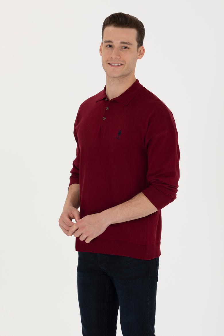 Erkek Bordo Basic Kazak - 50275845014