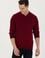 Erkek Bordo Basic Kazak