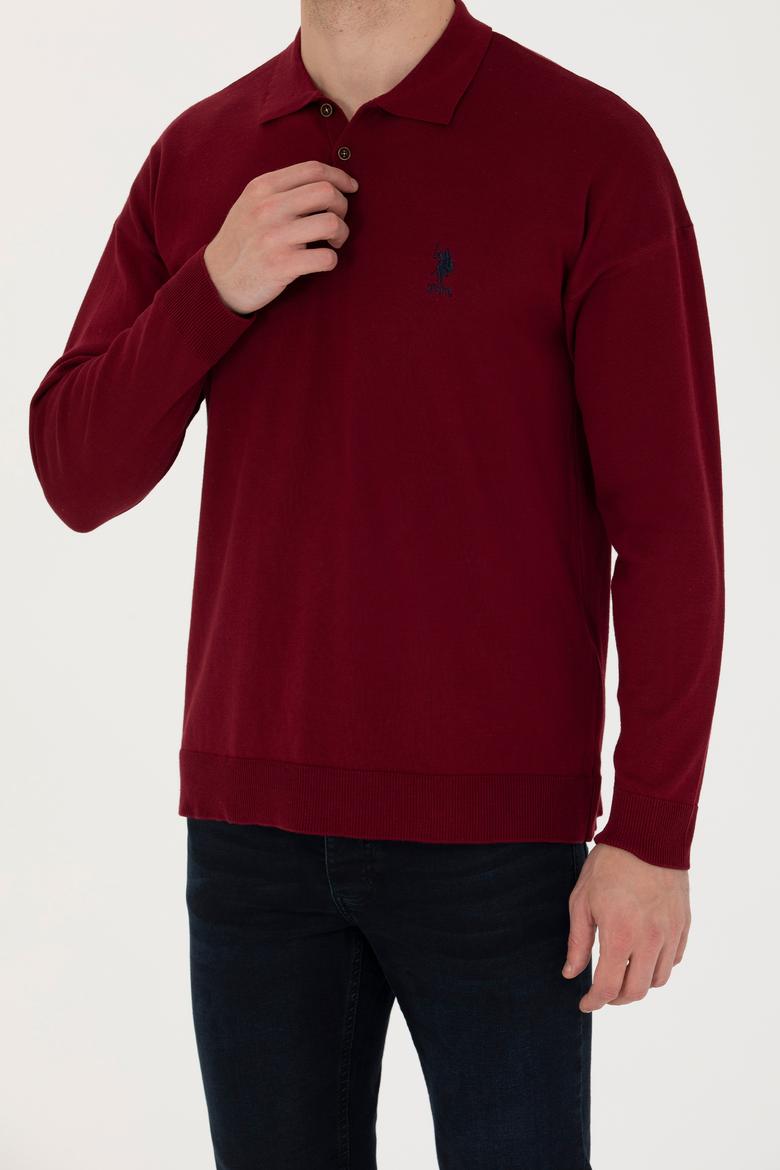 Erkek Bordo Basic Kazak - 50275845014