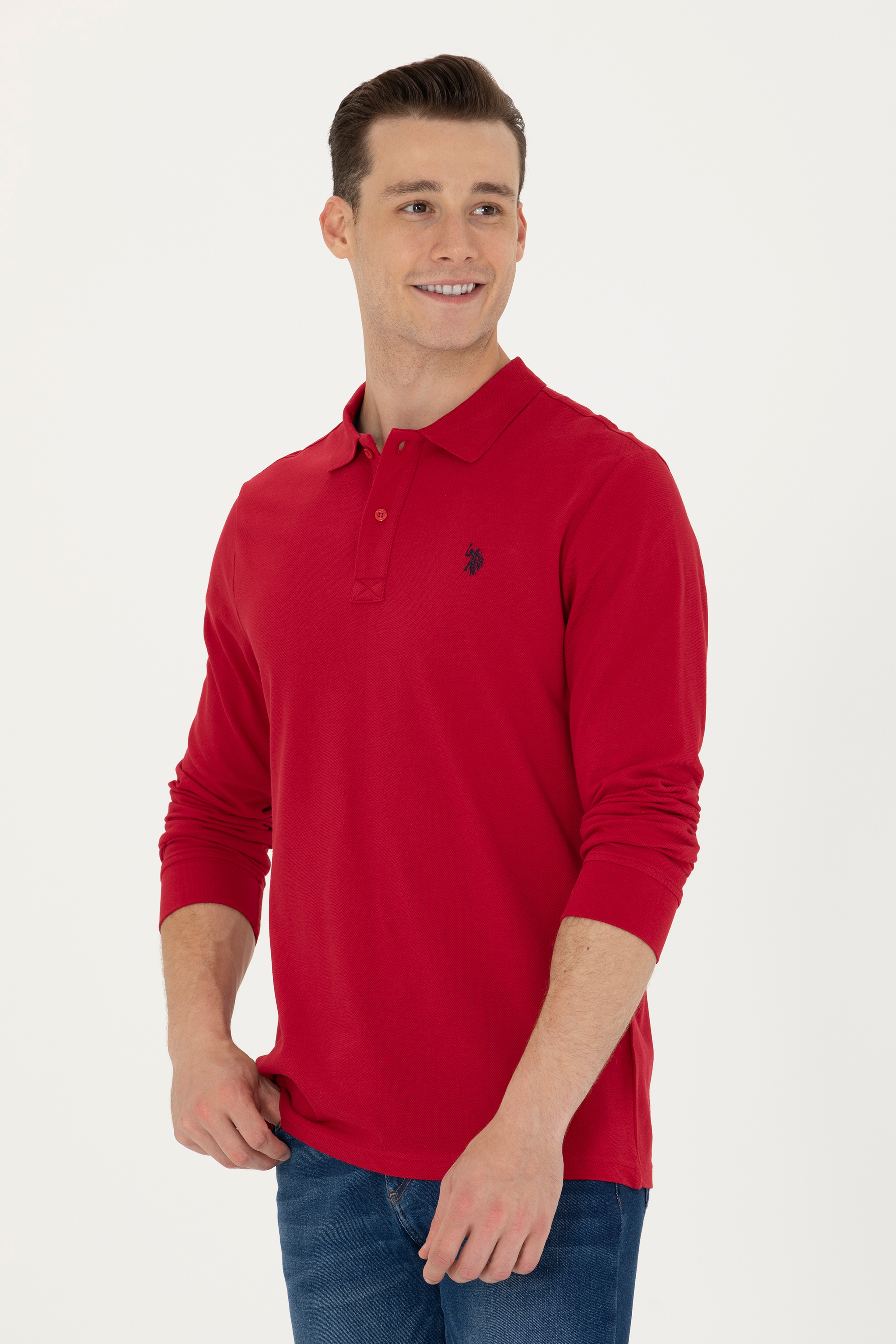 Erkek Kırmızı Basic Sweatshirt