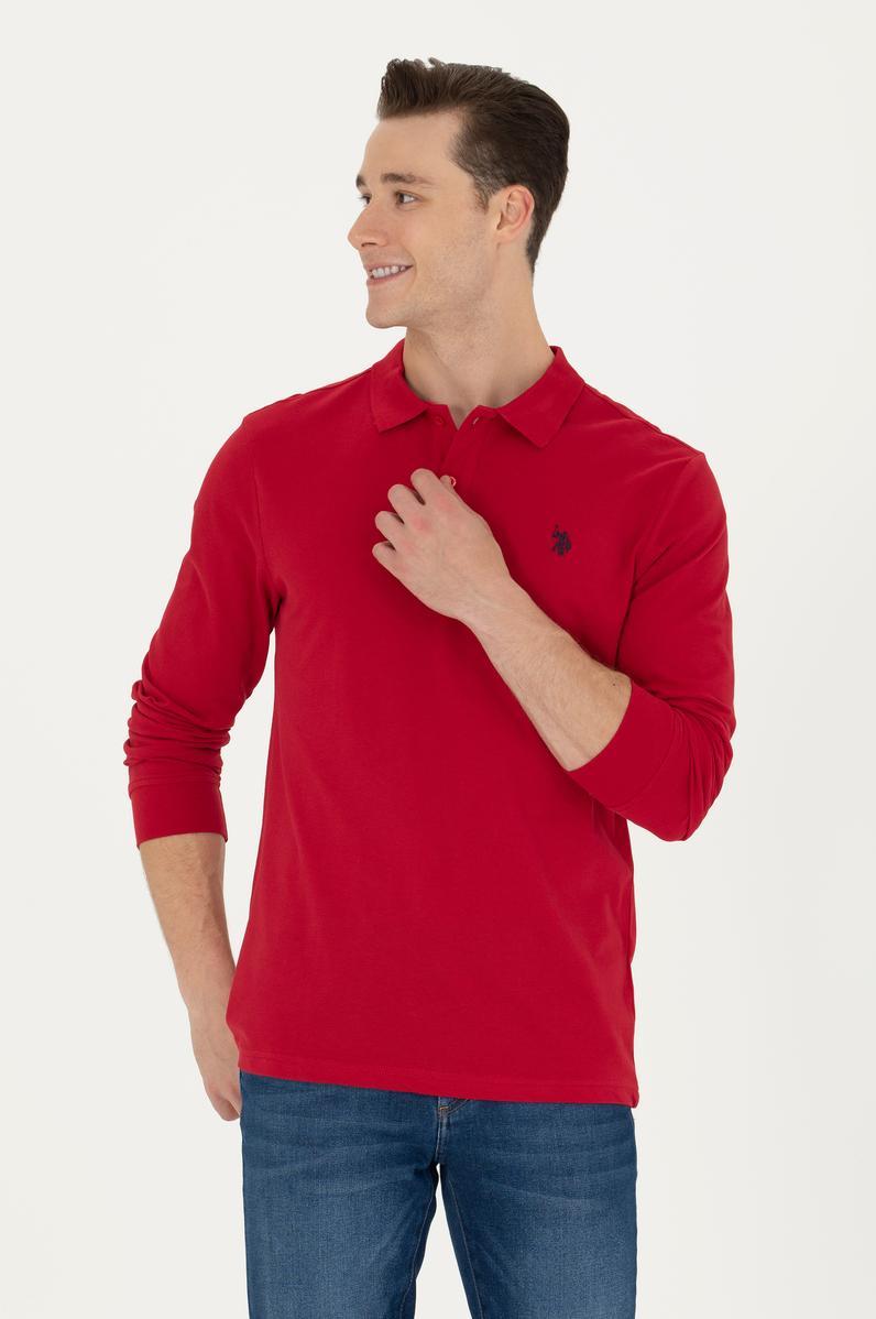 Erkek Kırmızı Basic Sweatshirt