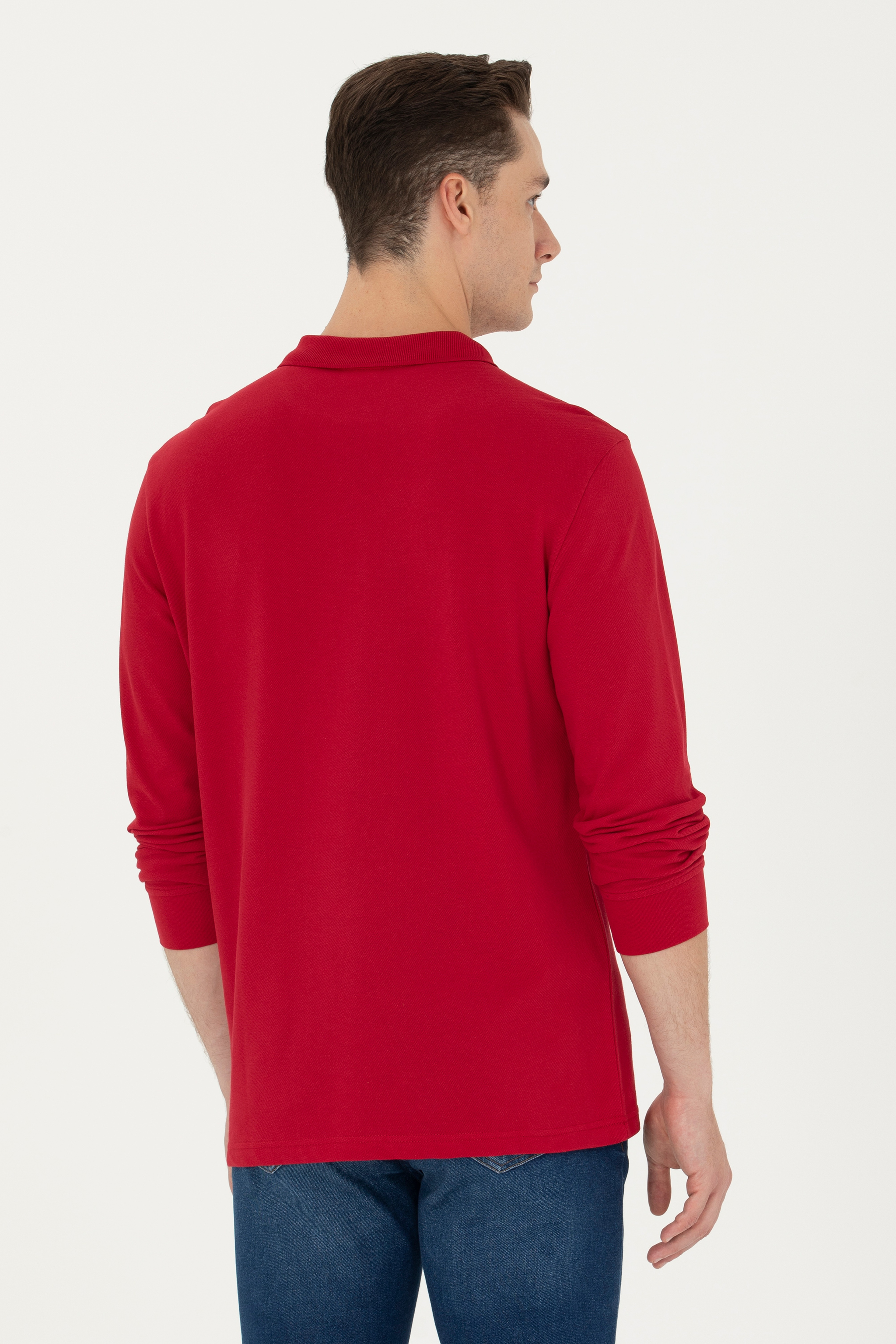 Erkek Kırmızı Basic Sweatshirt