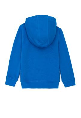 Çocuk Kobalt Mavi Kapüşonlu Sweatshirt - 50276318068